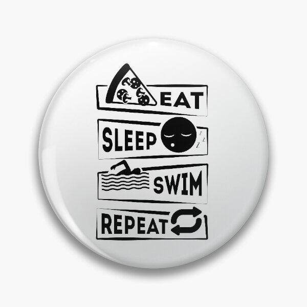 Item preview,  Funny Swimming Quote: Swimming Eat Sleep Swim Repeat designed and sold by remonss.