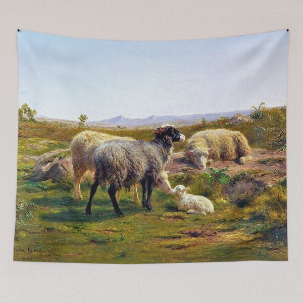 Item preview, Sheep and a Lamb - Rosa Bonheur - 1886 designed and sold by CJET.