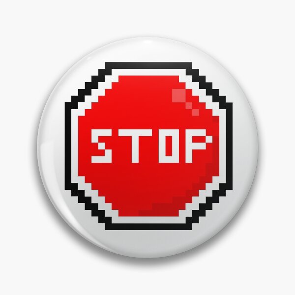 Item preview, Pixel Stop Sign designed and sold by SwirlyQuentin.