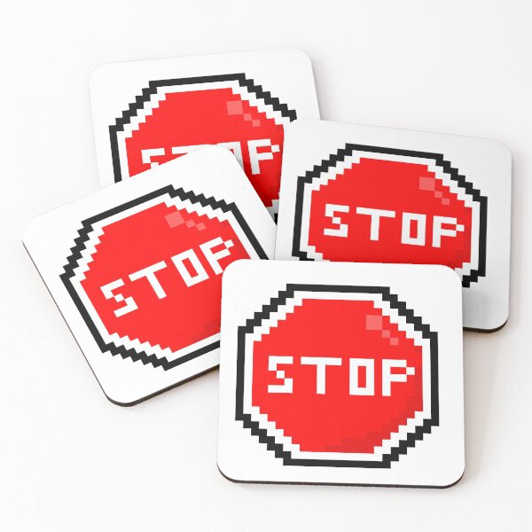 Item preview, Pixel Stop Sign designed and sold by SwirlyQuentin.