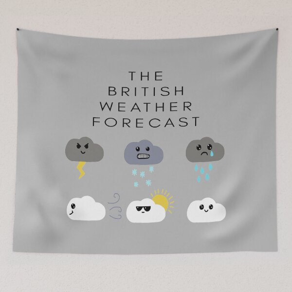 Item preview, The British weather forecast clouds designed and sold by marie scowen.