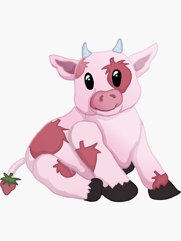 strawberry cow stuffie