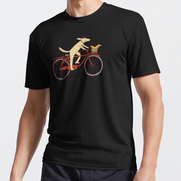 automaat Assimilatie Medisch Dog Riding Bicycle with Squirrel Winter Holiday" Active T-Shirt for Sale by  ShortCoffee | Redbubble