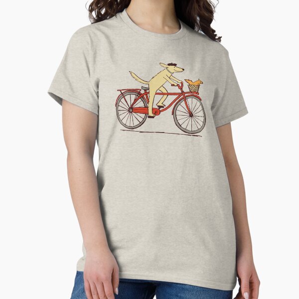 Item preview, Dog and Squirrel are Friends | Whimsical Animal Art | Dog Riding a Bicycle designed and sold by Jenn Inashvili.