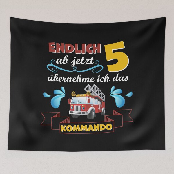 Item preview,  so I can take command too. With this motif e.g. on a t-shirt you will make every five-year-old boy or girl happy. Great idea for the birthday party and children's birthday party. Of course, the little fireman wears the t-shirt all year round and not just designed and sold by honksunited.