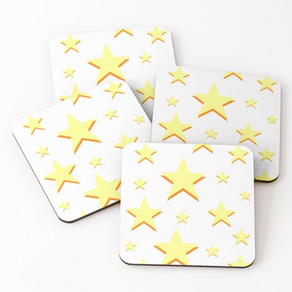 Item preview, UPDATED Yellow Multi Stars Variety Size Pack with Orange Shadow designed and sold by byemma.