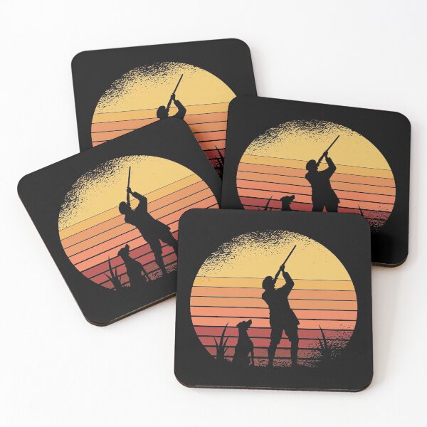Item preview, Cool Retro Sunset with a Duck Hunter and his Dog designed and sold by CoolSilhouettes.