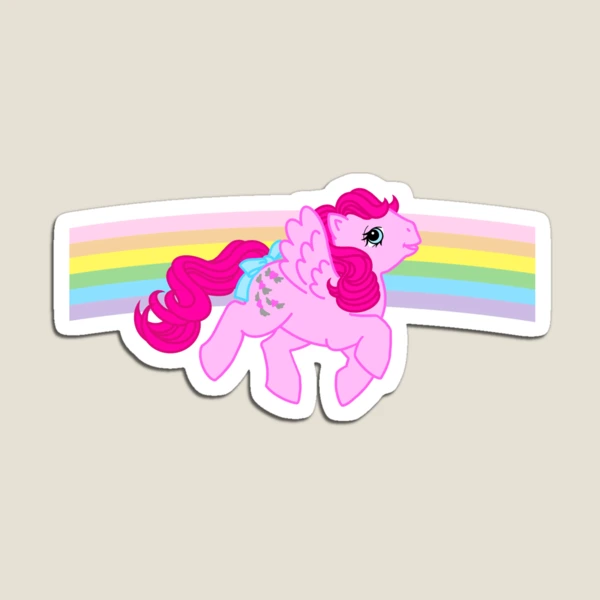 I Love The 80's 2x3 Refrigerator Magnet - Heart Design With My Little Pony MLP