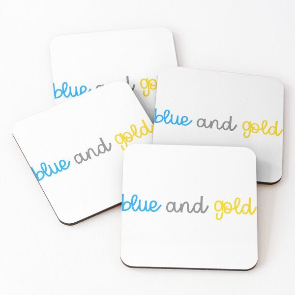 Item preview, blue and gold designed and sold by createdbysydd.
