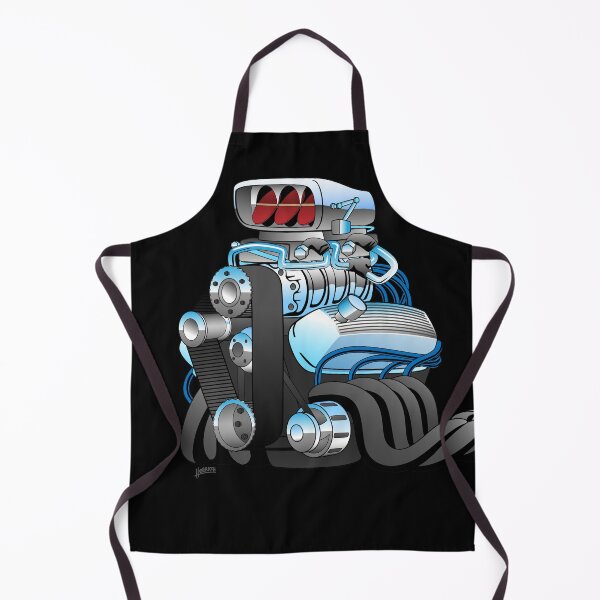 Item preview, Hotrod Racing Car Engine Cartoon Illustration designed and sold by hobrath.