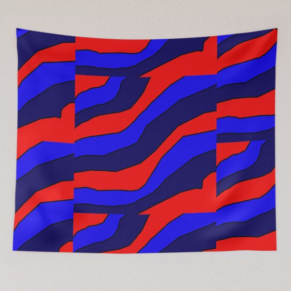 Item preview, Red blue waves  designed and sold by OSG369.