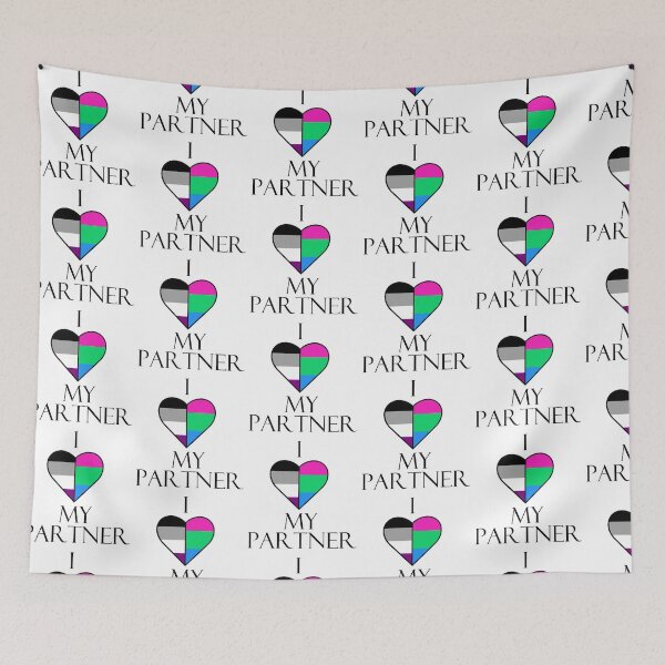 Item preview, I Love My Partner - Ace & Poly Pride Flags designed and sold by Sleeping-Satan.