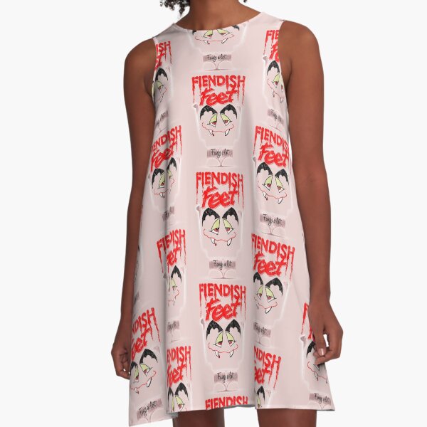Fiendish Feet Fangs A Lot A-Line Dress
