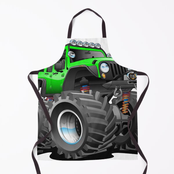 Item preview, Off road 4x4 gecko green jeeper cartoon designed and sold by hobrath.