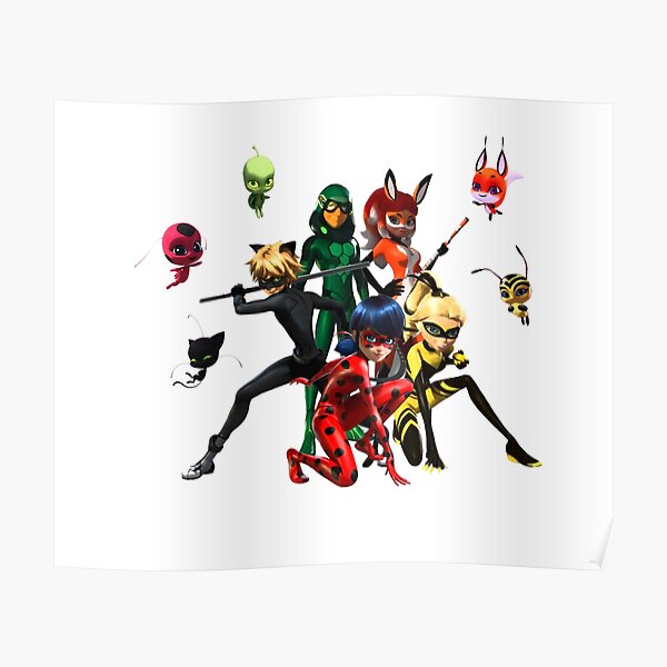 The Heroes of Miraculous & Kwamis Poster