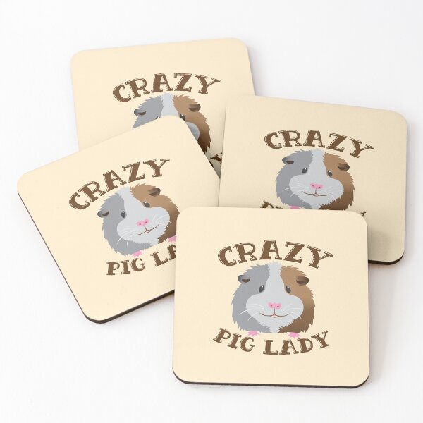 Item preview, CRAZY pig Lady (guinea pig)  designed and sold by jazzydevil.