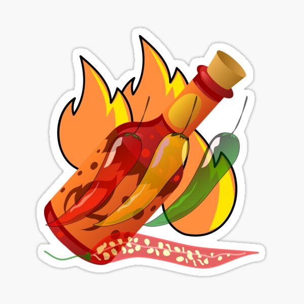 Hot Sauce Sticker For Sale By Mazalcrafts Redbubble 7087