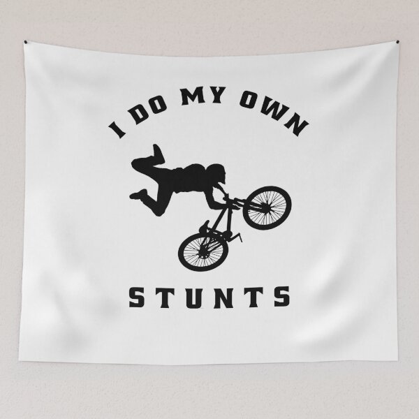 Item preview, I Do My Own Stunts Funny Mountain Biking designed and sold by osamamohamad.