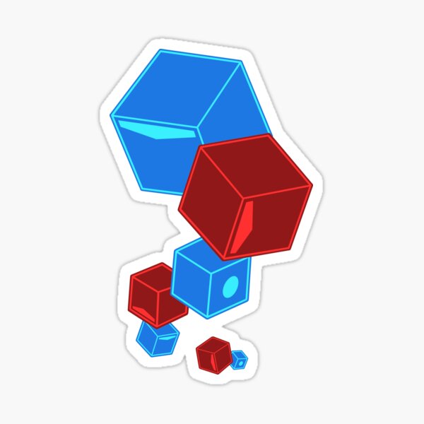 Beat Saber Floatin Blocks Solid White V2 Sticker For Sale By