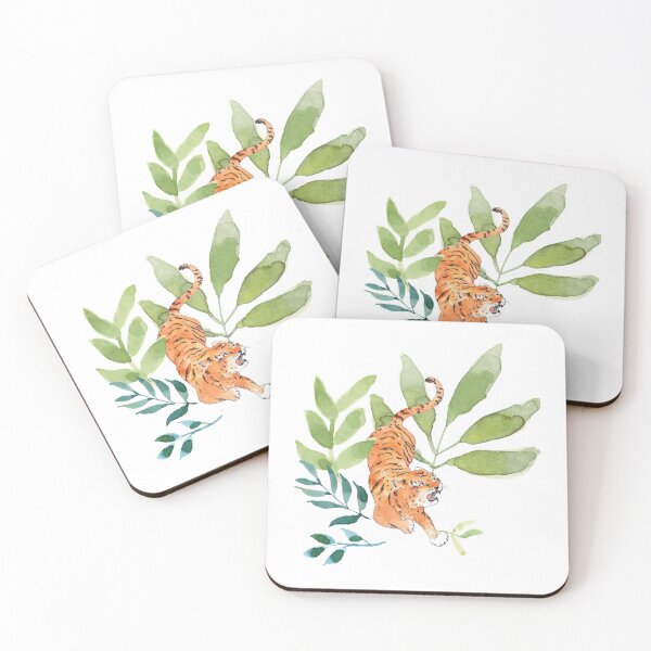 Item preview, Jungle tiger between leaves designed and sold by Laura Lencioni.