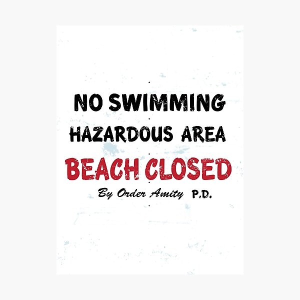 NO SWIMMING Photographic Print