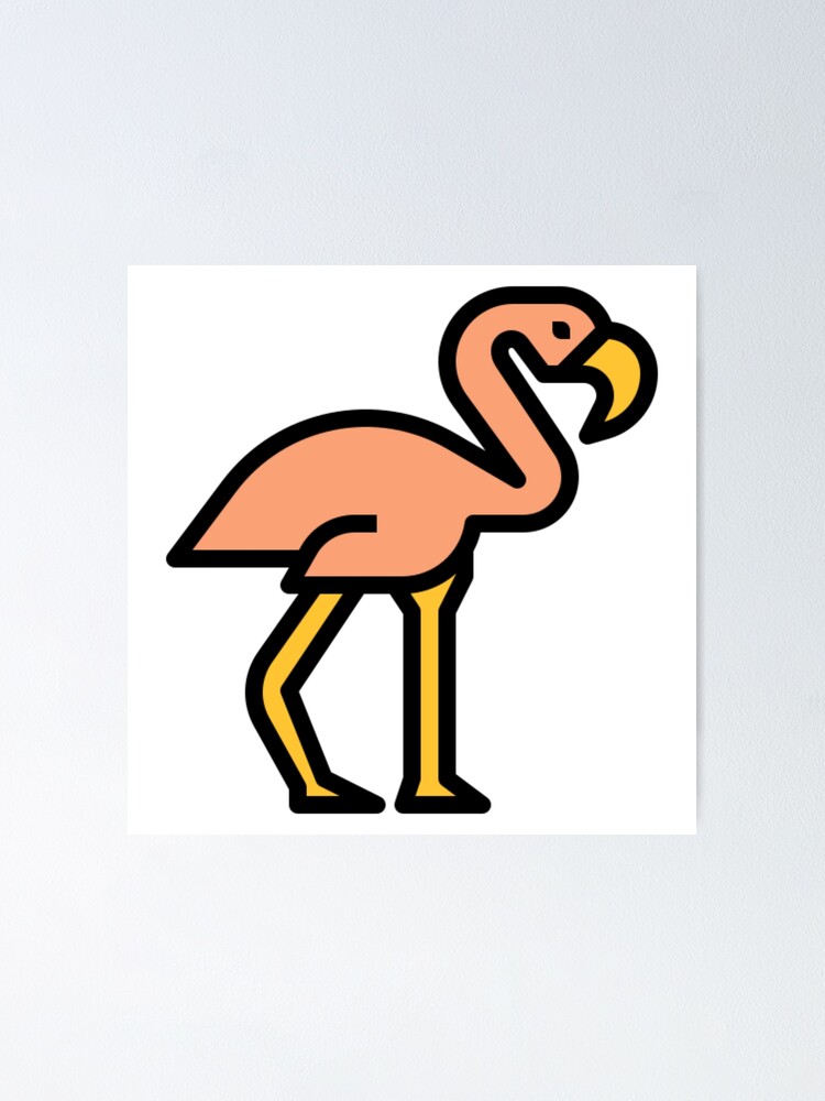 Flamingo Fan Art Poster By Filindah Redbubble - flamingo youtube roblox judge