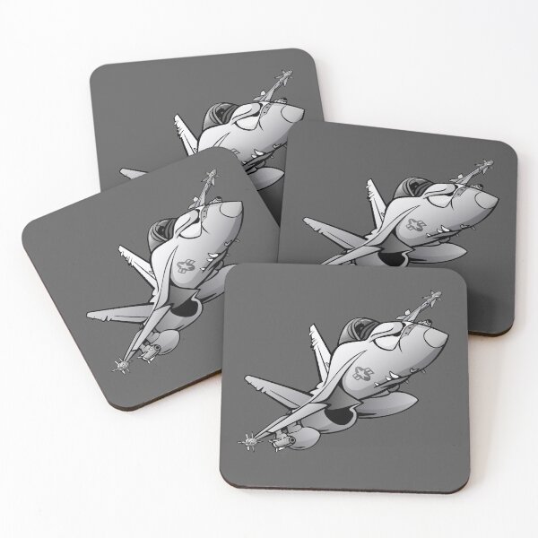 Item preview, F/A-18 Hornet Military Fighter Attack Jet Airplane Cartoon designed and sold by hobrath.