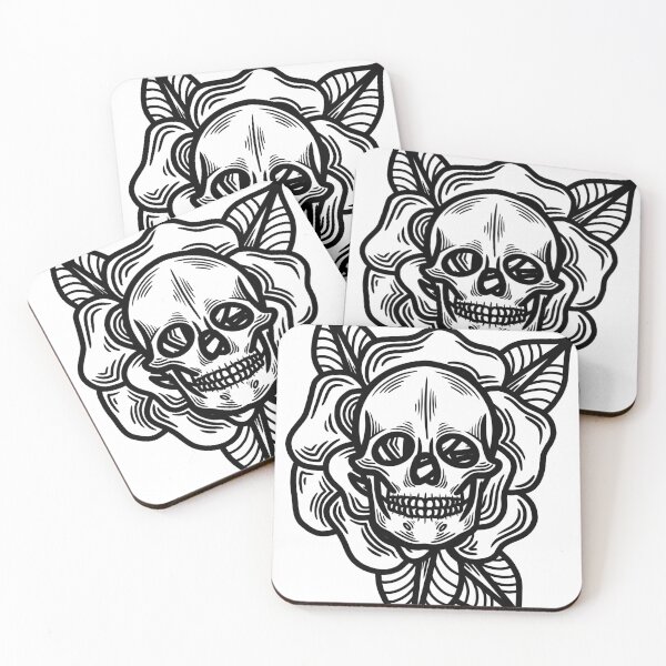 Item preview, Skull and Rose designed and sold by LivBuddArt.