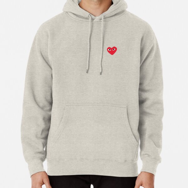 cdg hoodie grey