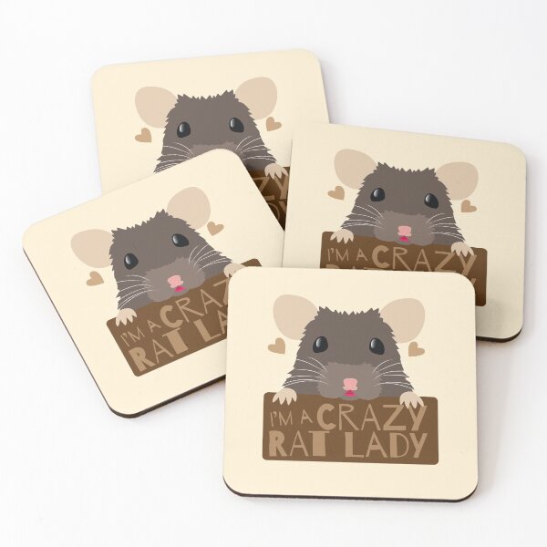 Item preview, I'm a crazy Rat Lady more subtle cute rats face designed and sold by jazzydevil.