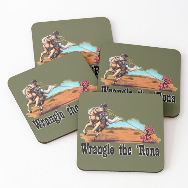 Item preview, Wrangle the 'Rona Funny Coronavirus Propaganda Poster Design designed and sold by Kimberly Holbrook Arts.