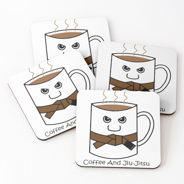Item preview, Cute Coffee and Jiu-jitsu Mug - Brown Belt designed and sold by AJ-DesignCo.
