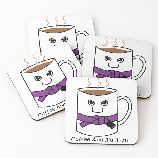 Item preview, Cute Coffee and Jiu-jitsu Mug - Purple Belt designed and sold by AJ-DesignCo.