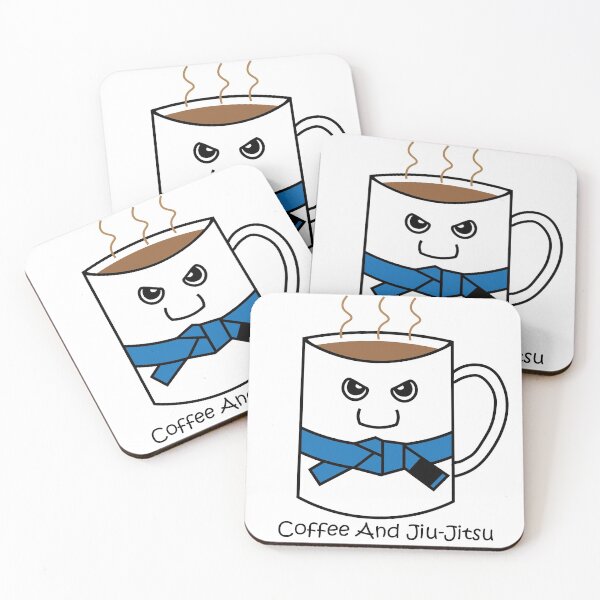 Item preview, Cute Coffee and Jiu-jitsu Mug - Blue Belt designed and sold by AJ-DesignCo.