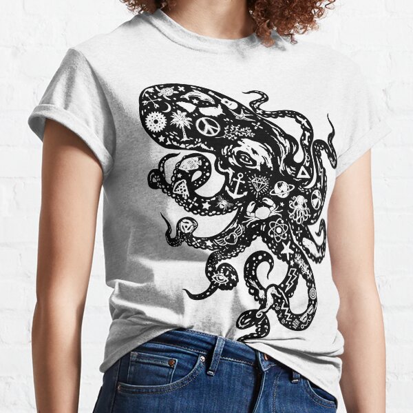 Tattoo Black Octopus Classic T-Shirt