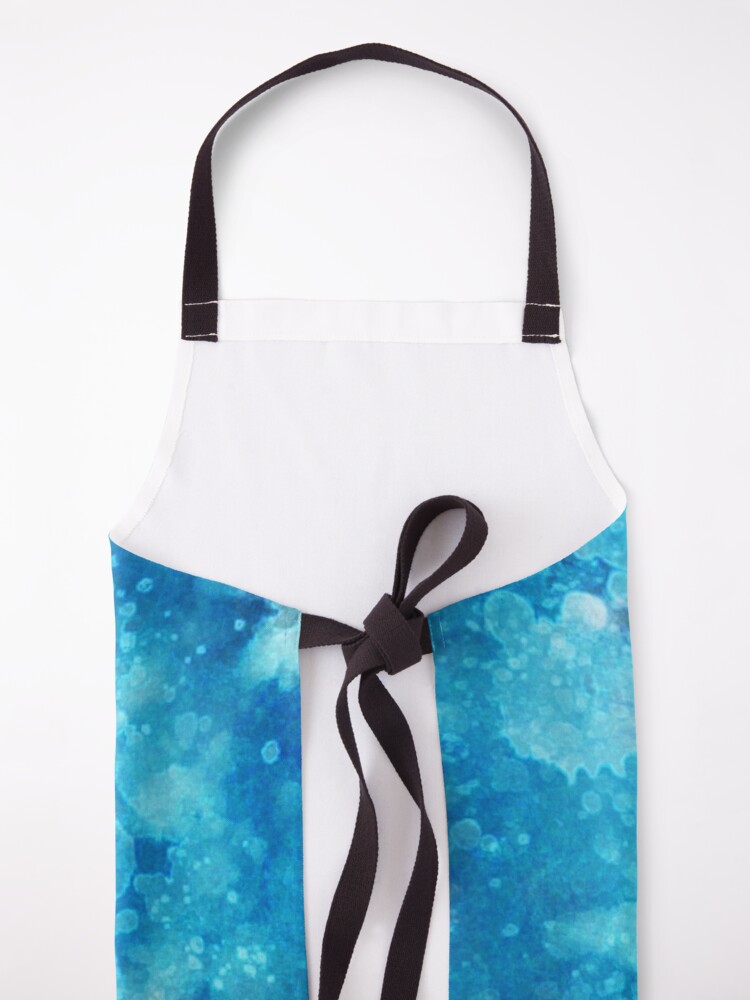 Alternate view of Blue watercolor spaltters Apron