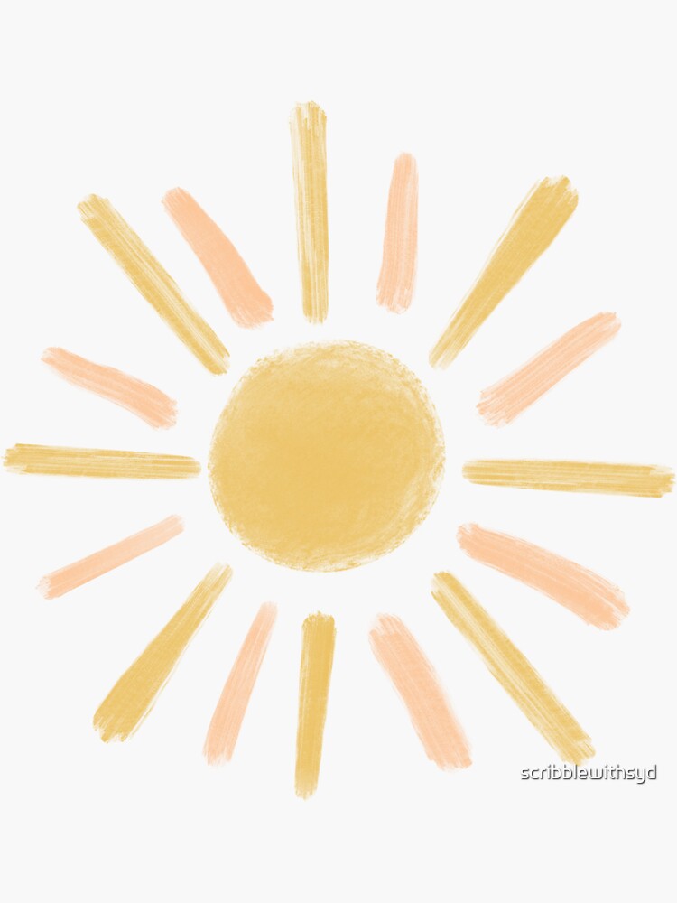 "Boho Sun" Sticker for Sale by scribblewithsyd | Redbubble