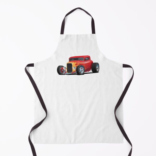 Item preview, Classic Bold Red Custom Street Rod Car with Yellow and Orange Hotrod Flames designed and sold by hobrath.