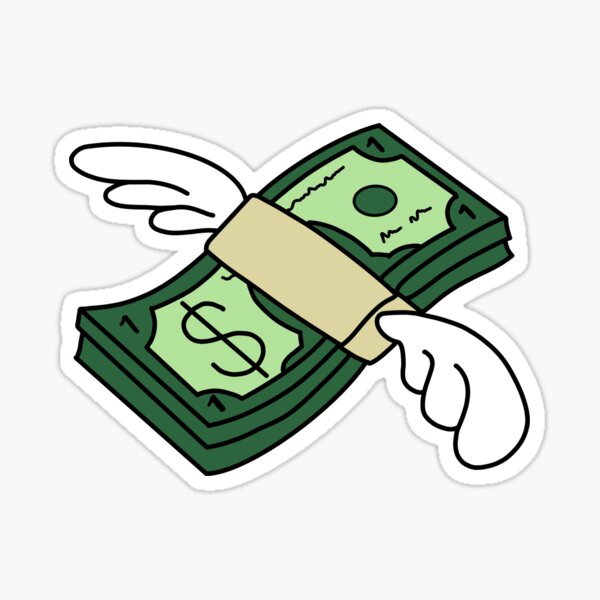 Download Flying Money Stickers Redbubble