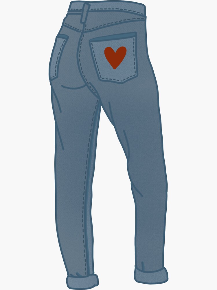 "Denim Blue Jeans" Sticker for Sale by mhayslette Redbubble
