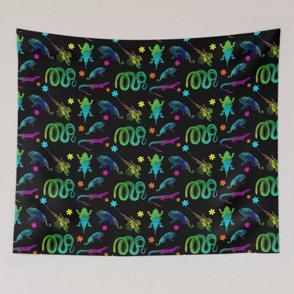 Item preview, Bright Psychedelic Love Reptiles designed and sold by 13Moons.