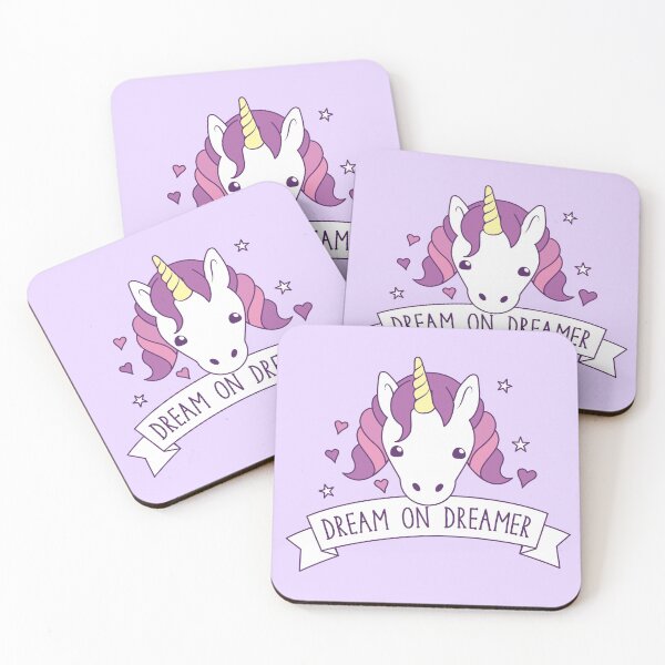 Item preview, Dream on Dreamer with purple unicorn designed and sold by jasmineberry.