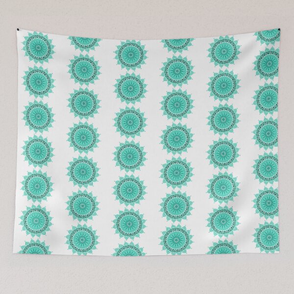 Item preview, Teal mandala mask designed and sold by anvitha22.