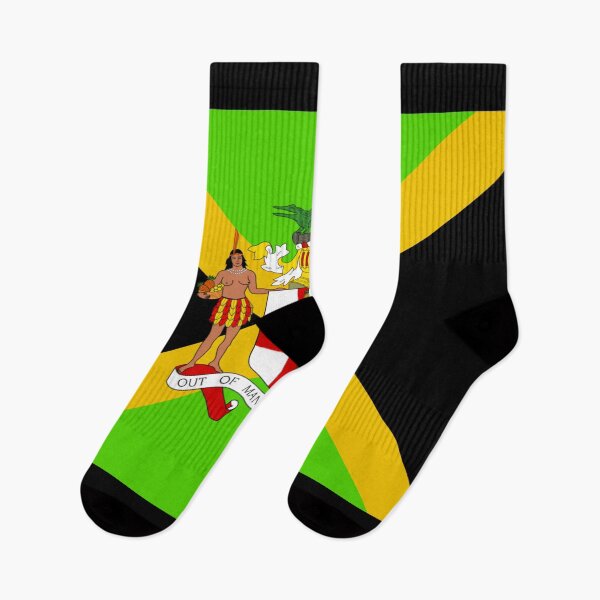 Item preview, Black Jamaican coat of arms flag designed and sold by AidanMDesigns.
