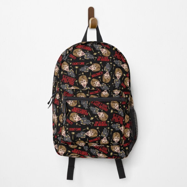 Black Judge Judy Print Backpack
