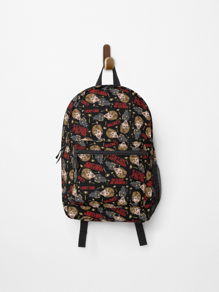 Black Judge Judy Print Backpack