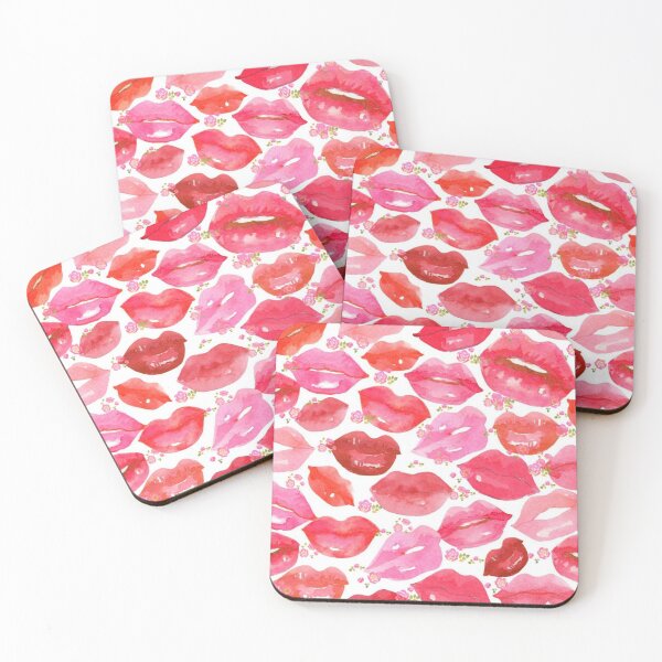Item preview, lips and roses pattern designed and sold by doctors-apparel.