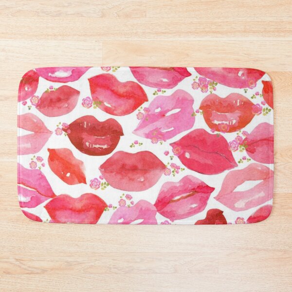Item preview, lips and roses pattern designed and sold by doctors-apparel.
