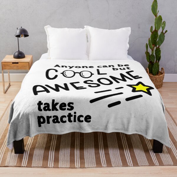Item preview, Anyone can be cool but awesome takes practice designed and sold by by-azul.