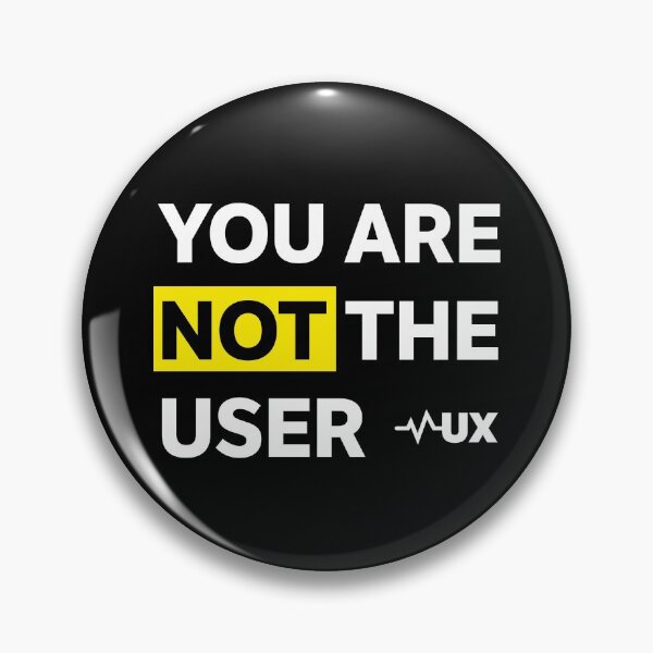 Item preview, You are NOT the user - UX designed and sold by theriskworld.